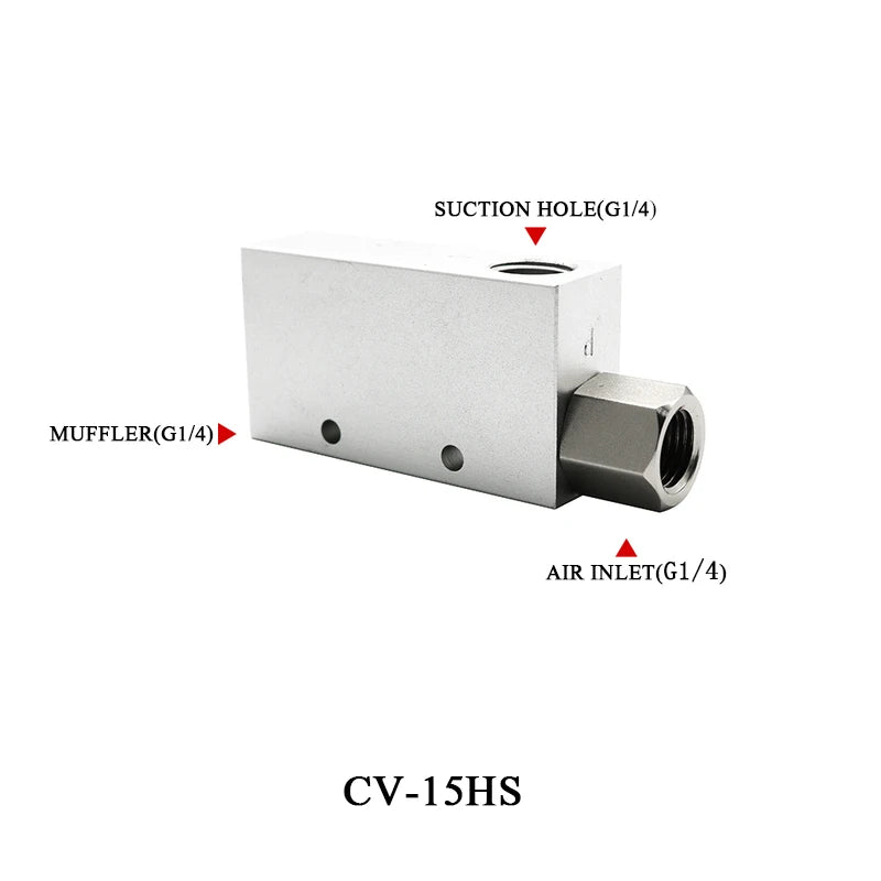 Vacuum Generator Large Flow Valve CV-15/20/25HS Manipulator Suction Cup Negative Pressure Switch Control Pneumatic Accessories Zpaxo CV-15HS