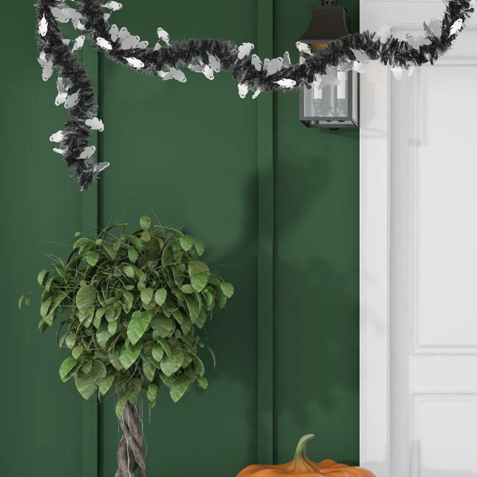 Halloween Tinsel Garland 6 56ft Glittery Spooky Hanging Decoration