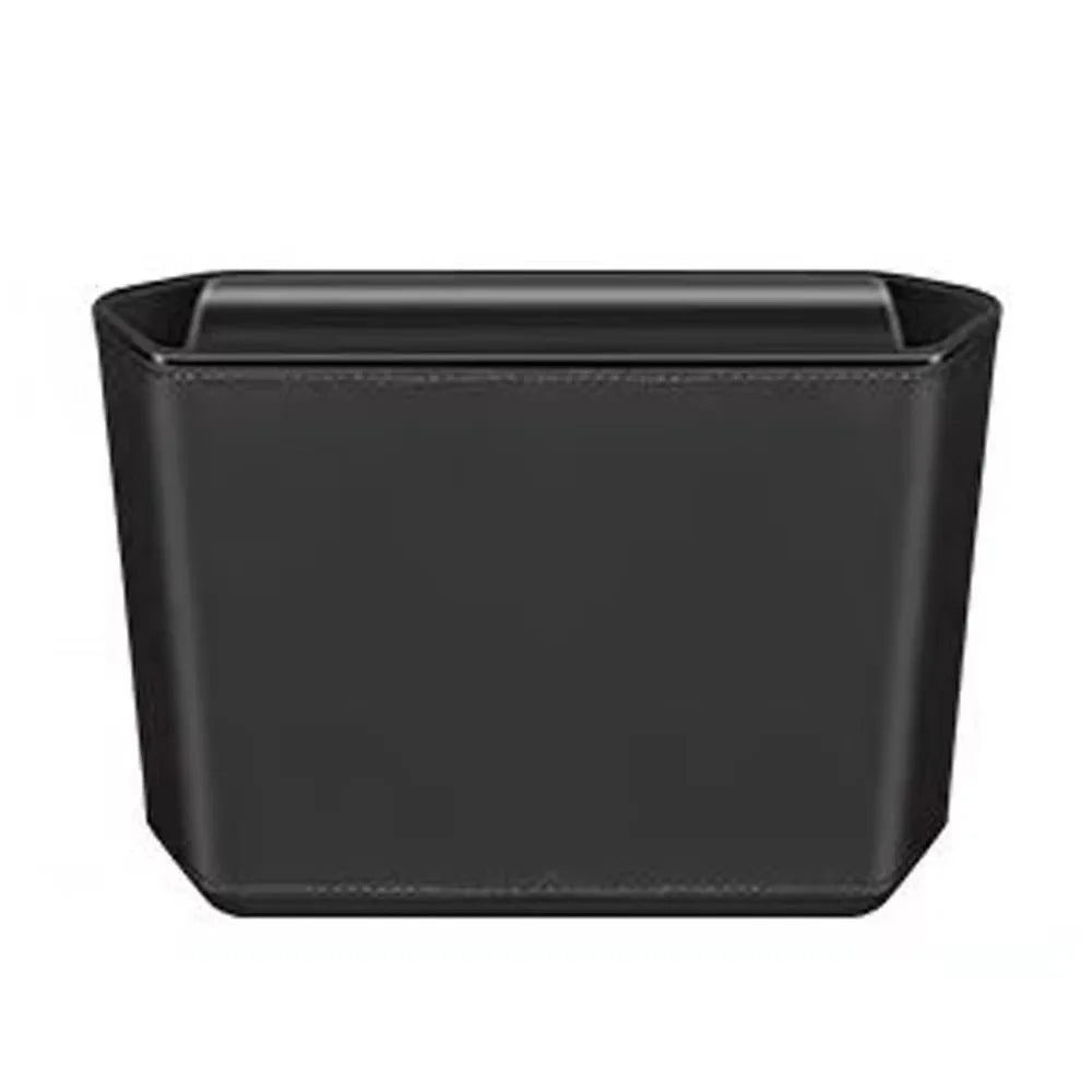 Leather Car Trash Can Large Capacity Waterproof Car Cup Holder Stable Clip Design Auto Door Storage Box Sundries Zpaxo Black