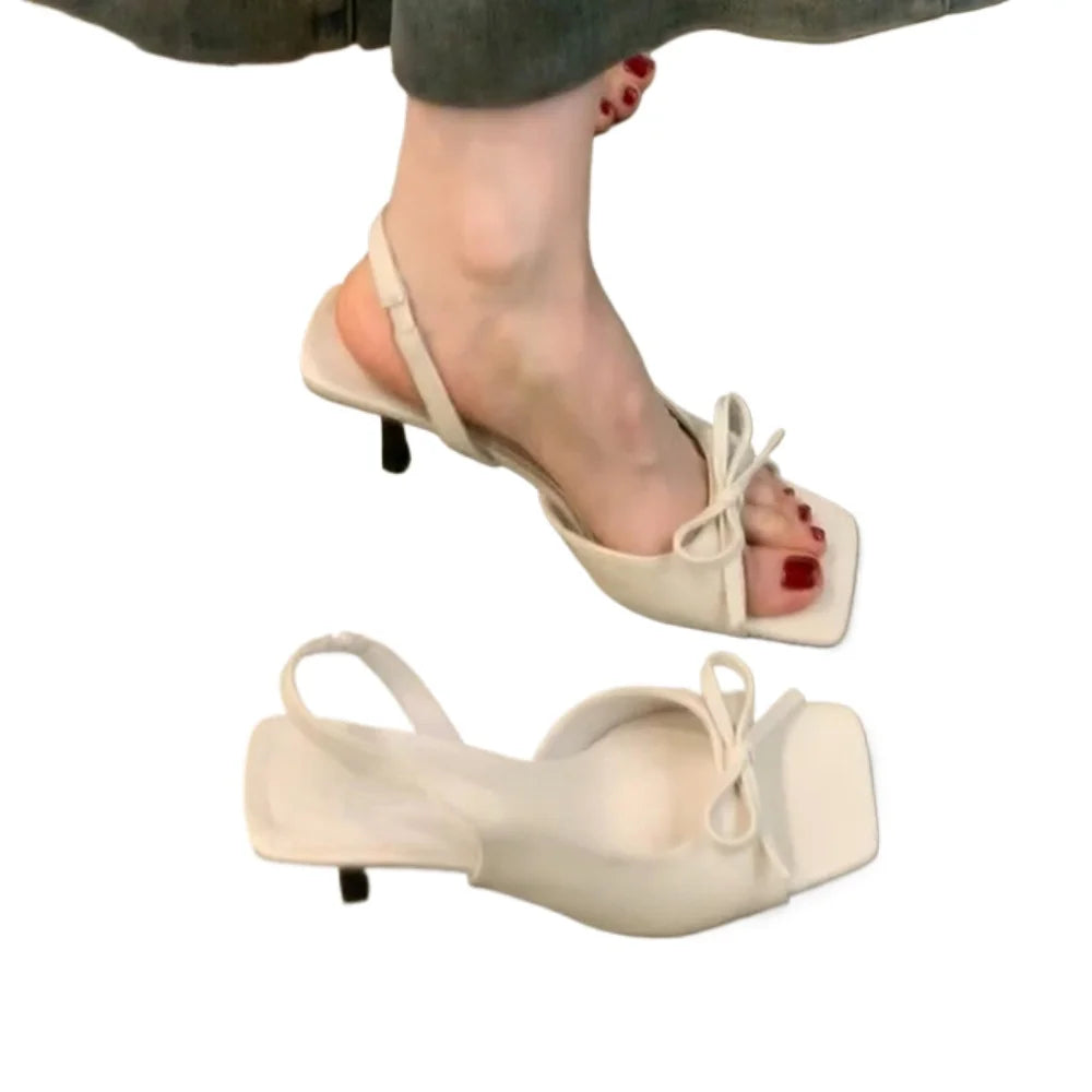Summer Butterfly-knot Women Sandals Fashion Slip on Shoes Ladies Outdoor Party Dress High Heel Gladiator Sandalias Zpaxo