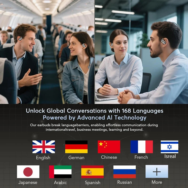 UYUXIO Real Time Translator Headphones AI Language Translation