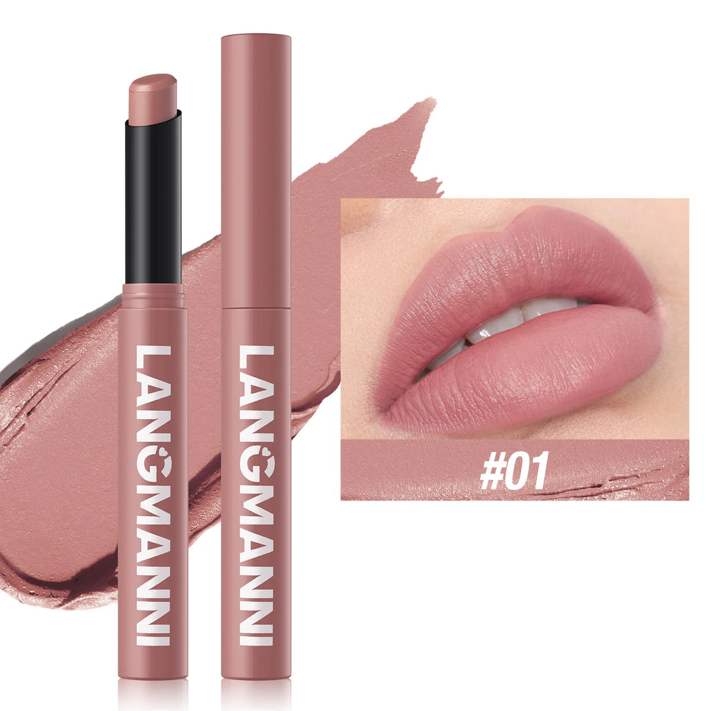 12 Matte Lipstick Pencil Waterproof Long Lasting Non-stick Cup Lip Zpaxo 01