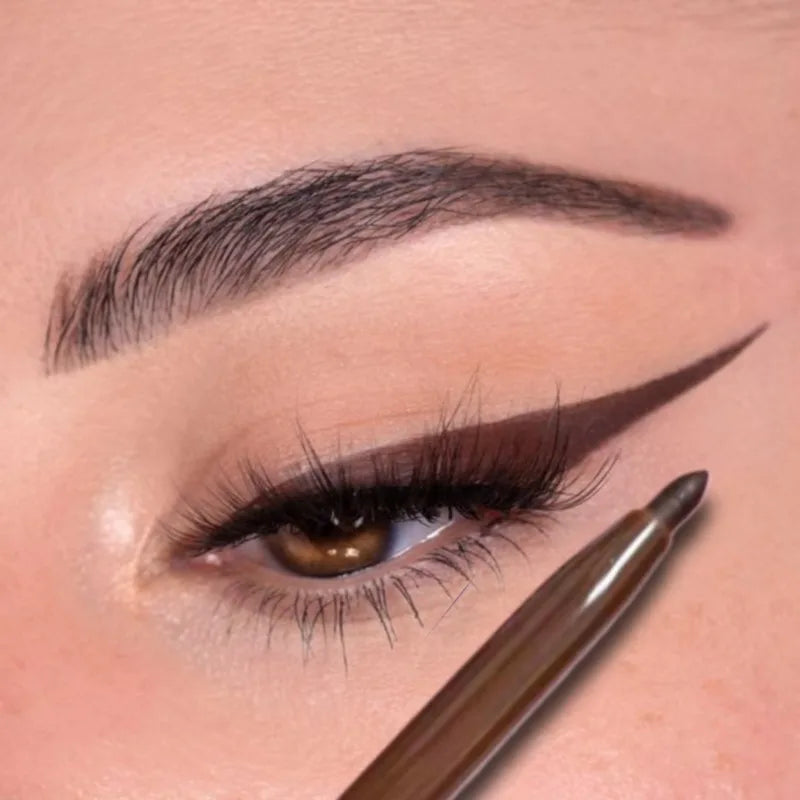 Smooth Brown Eyeliner Pen Ultra-fine Matte Waterproof Soft Lying Silkworm Pen Easy Wear Quick Dry Eye Liner Makeup Zpaxo