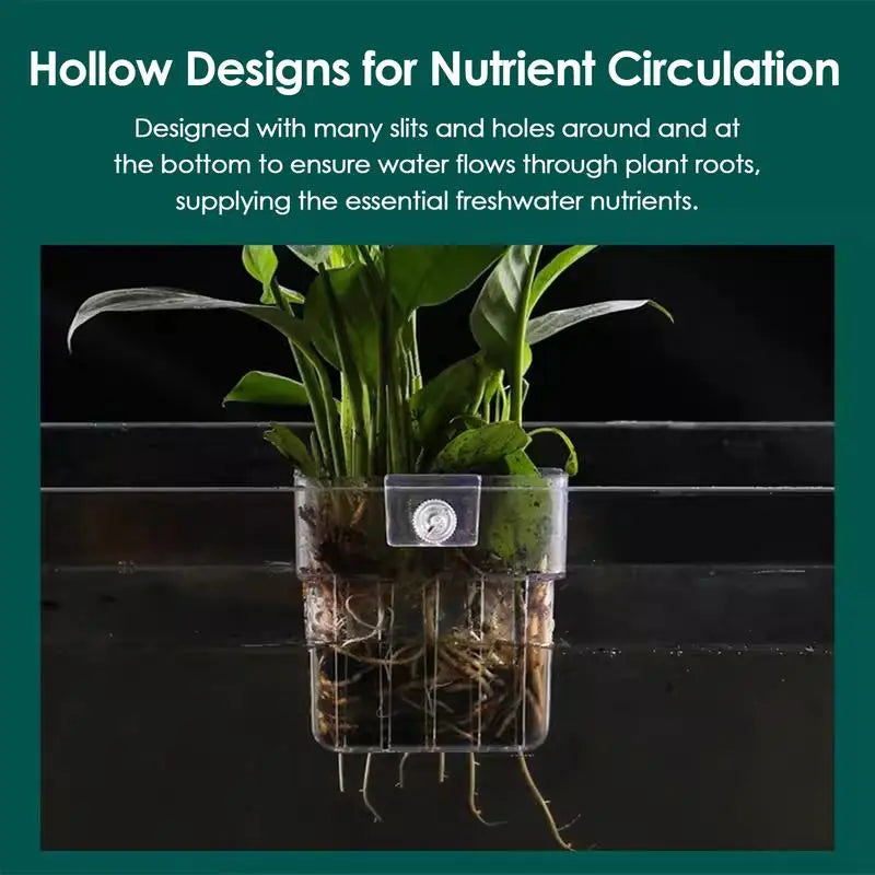Aquarium Plant Holder Aquarium Plant Basket with Hook Fish Tank Plant Cup Aquatic Plant Cup Aquarium Decorations Plants Pot Zpaxo