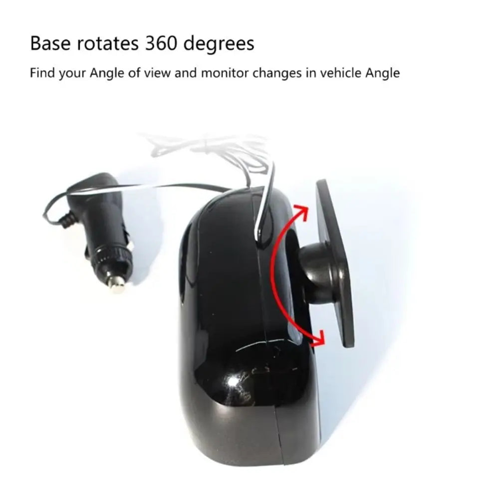 12V Car Level Tilt Gauge LED Light 360 Degree Adjustable Base Slope Zpaxo