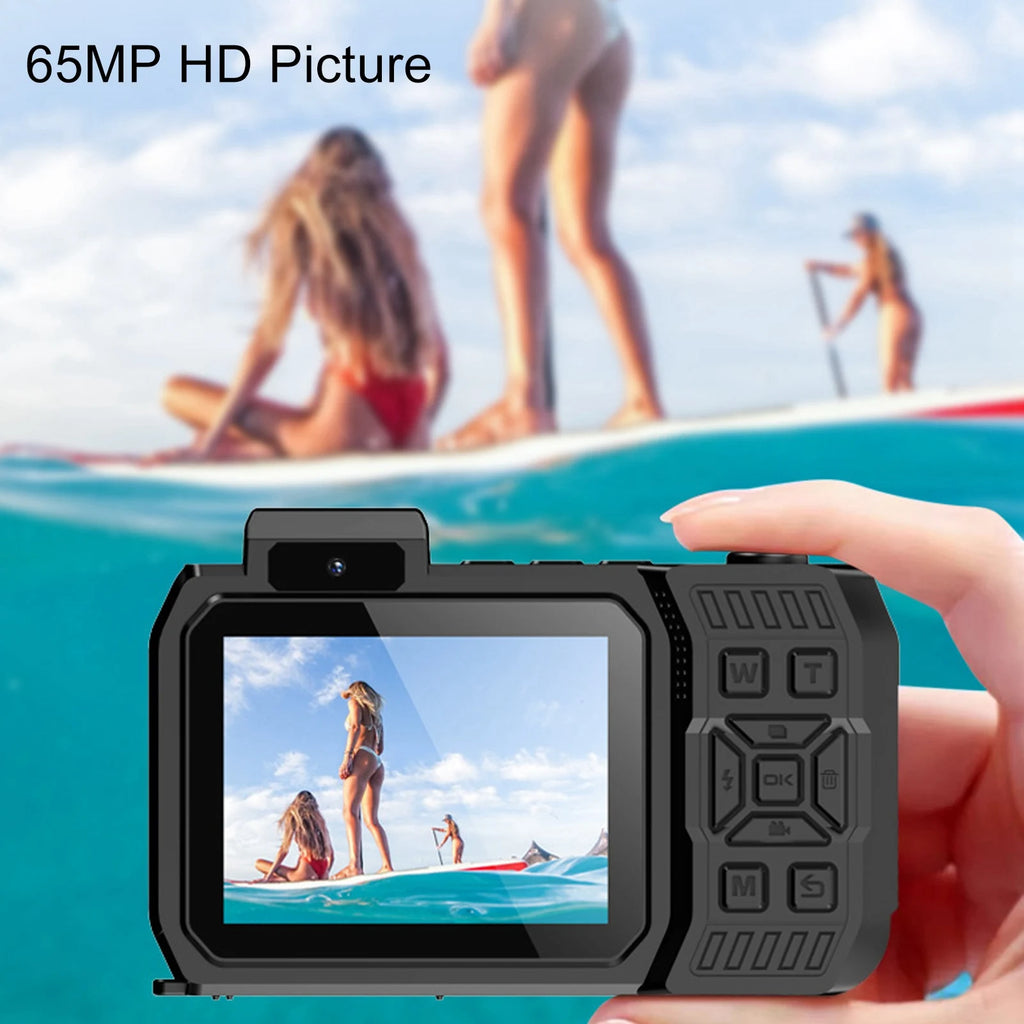 Underwater Camera 10x Optical Zoom 2500mAh 4K 65MP Autofocus