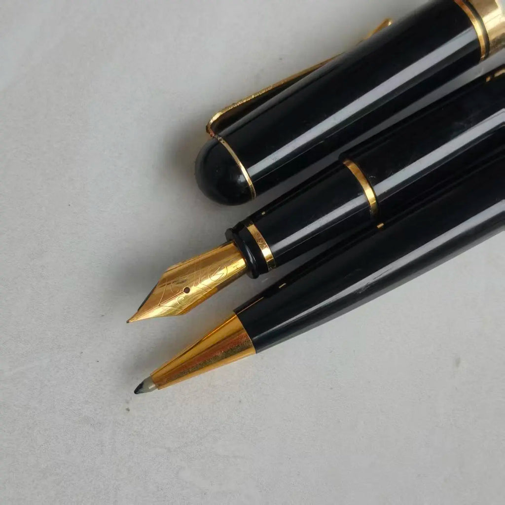 Rare Antique Complete Fountain Pen Set, Smooth Writing Ballpoint Pen, Plastic Barrel Collectible Clearance Sale Zpaxo