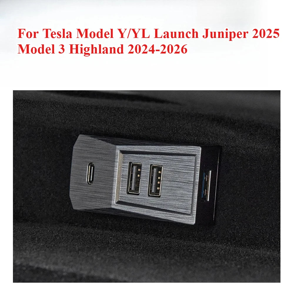 Tesla Model Y Juniper & Model 3 Highland Glovebox USB Hub