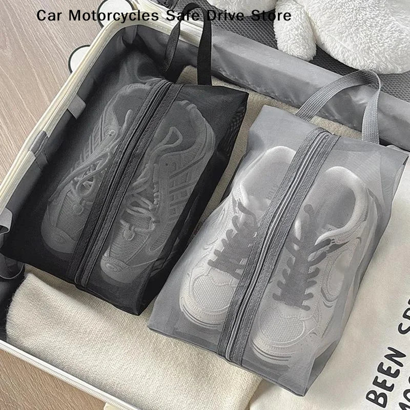 M1Pcs Large Capacity Organizer Foldable Breathable Mesh Shoe Bags Gym