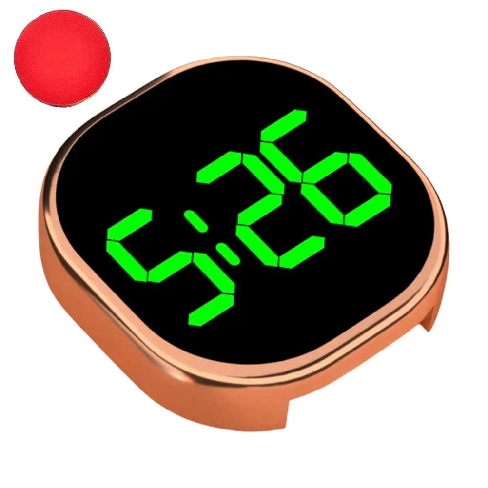 Mini LED Digital Stick-On Car Dashboard Clock | Auto Accessory Car Dashboard Clock Zpaxo ORANGE