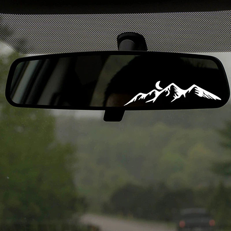 Mountain Moon PVC Stickers – Car, Laptop, Helmet & Phone Decals