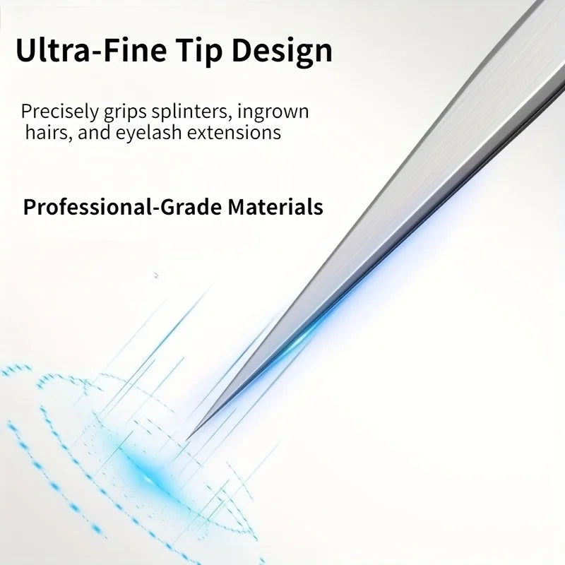 Precision Pointed Stainless Steel Tweezers – Brow & Blackhead Precision Tweezers Zpaxo