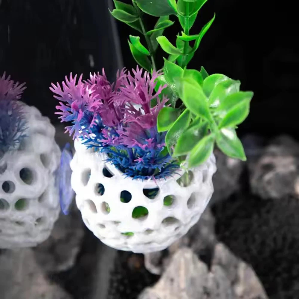 Aquarium Small Shrimp Cave Mini Porous Betta House Fish Hiding Spots Zpaxo
