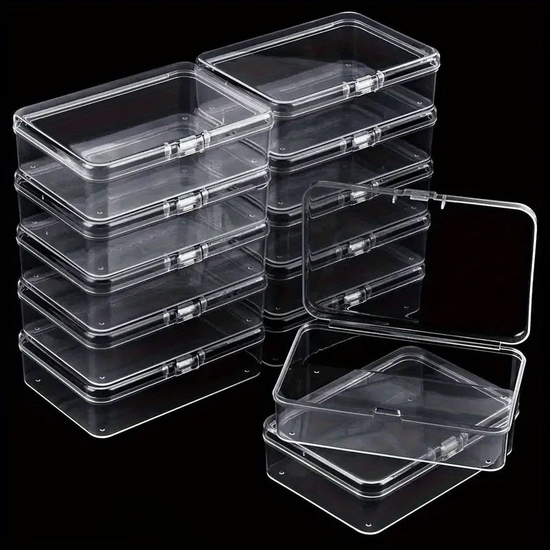 Storage Box Clear Plastic Containers Lids Multipurpose Organizer Zpaxo