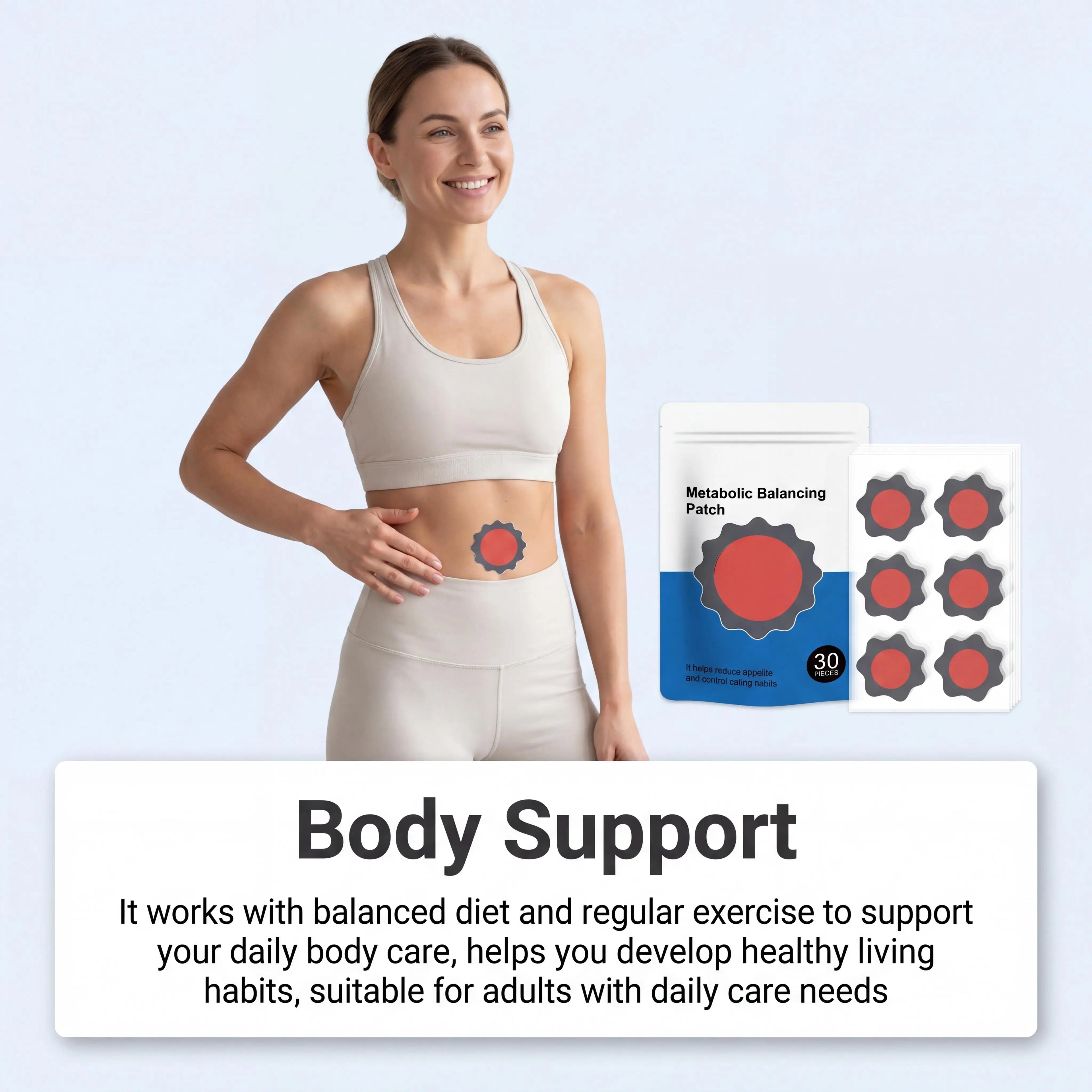 30-Day Body Wellness Metabolism Patches – Herbal Body Contour Body Wellness Patch Zpaxo