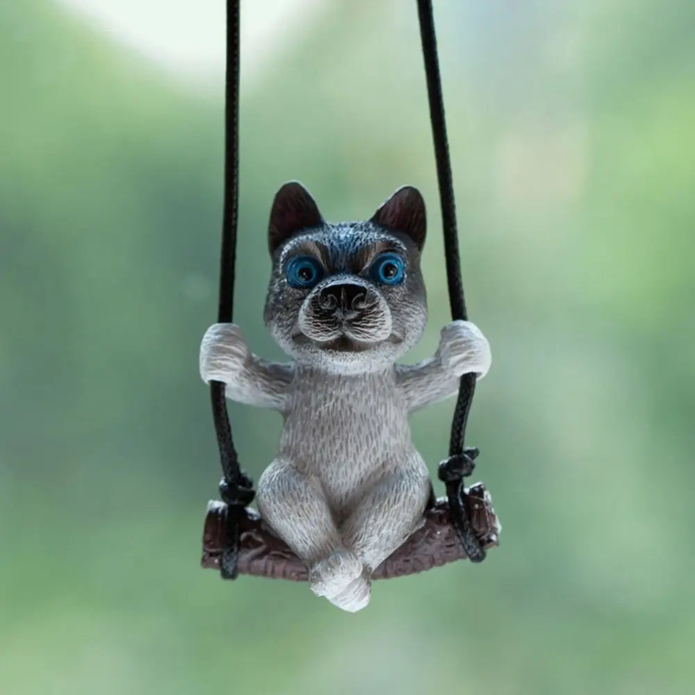 Trend Swing Dog Auto Interior Accessories Decoration Sunglasses Car Pendant Bulldog Resin Car Hanging Gift Zpaxo style 4