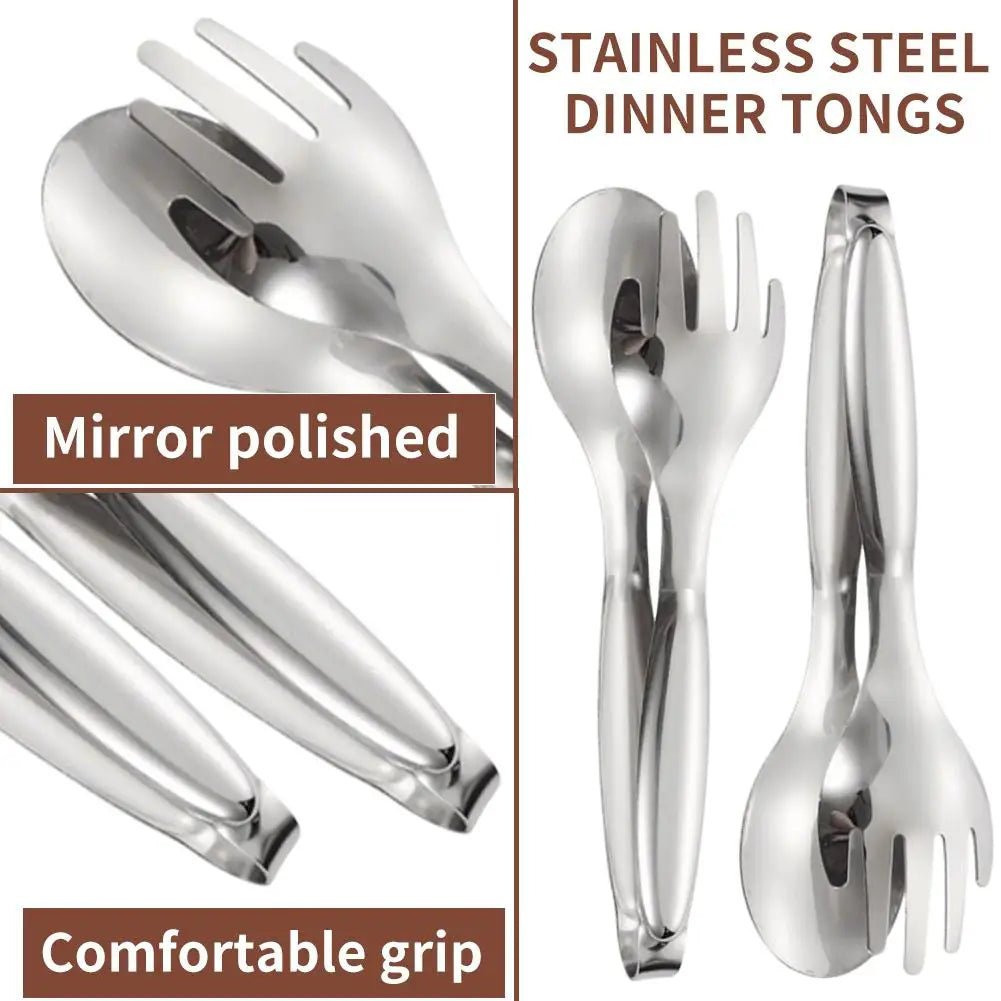 Stainless Steel Non-Slip Food Tongs for BBQ, Grilling & Serving Kitchen Serving Tongs Zpaxo 2PCS