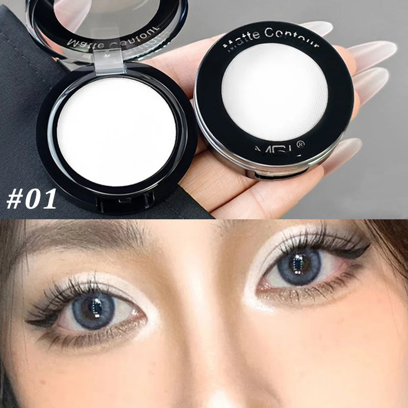 Matte Monochrome Eyeshadow Palette Delicate Eye Contouring Natural 3D Zpaxo 01
