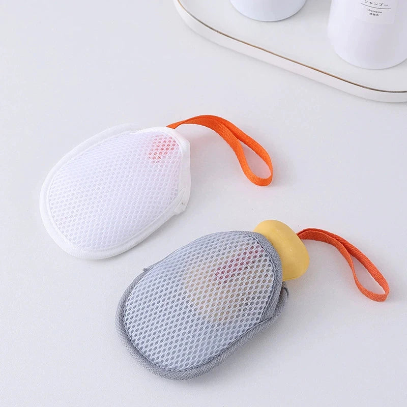 Double-Sided Foaming Soap Bag & Body Exfoliating Bath Net Exfoliating Soap Bag Zpaxo