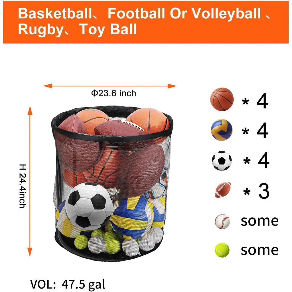 Outdoor Ball Storage Sports Portable Organizer Box Large Capacity