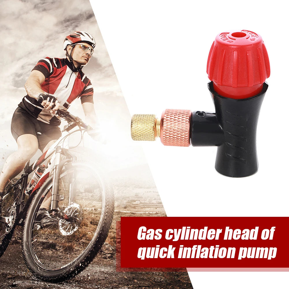 Bike Tyre Inflator Head Mini Hand Pump Air Bicycle CO2 Bottle Valve
