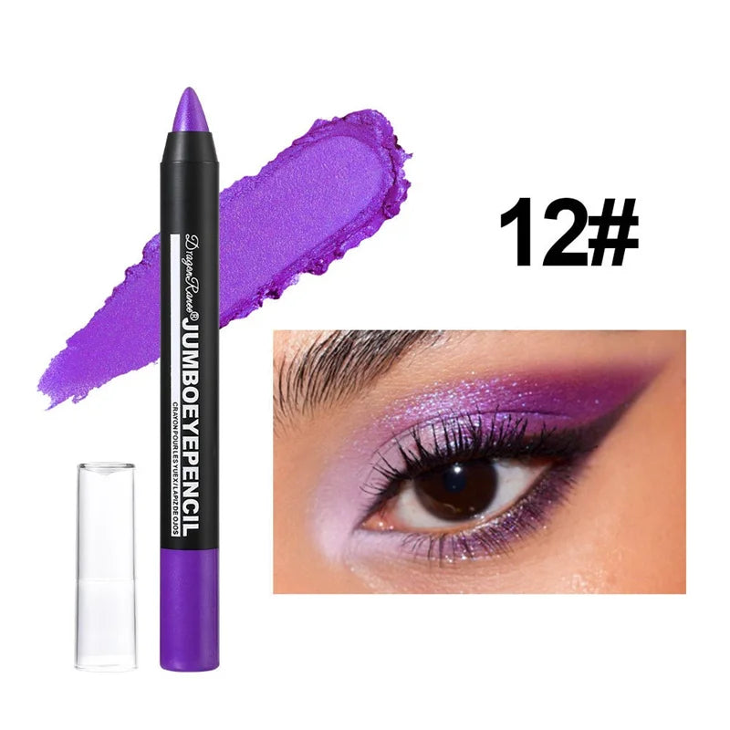 12 Colors Long-lasting Eyeshadow Pencil Waterproof Pigment Blue Zpaxo 12