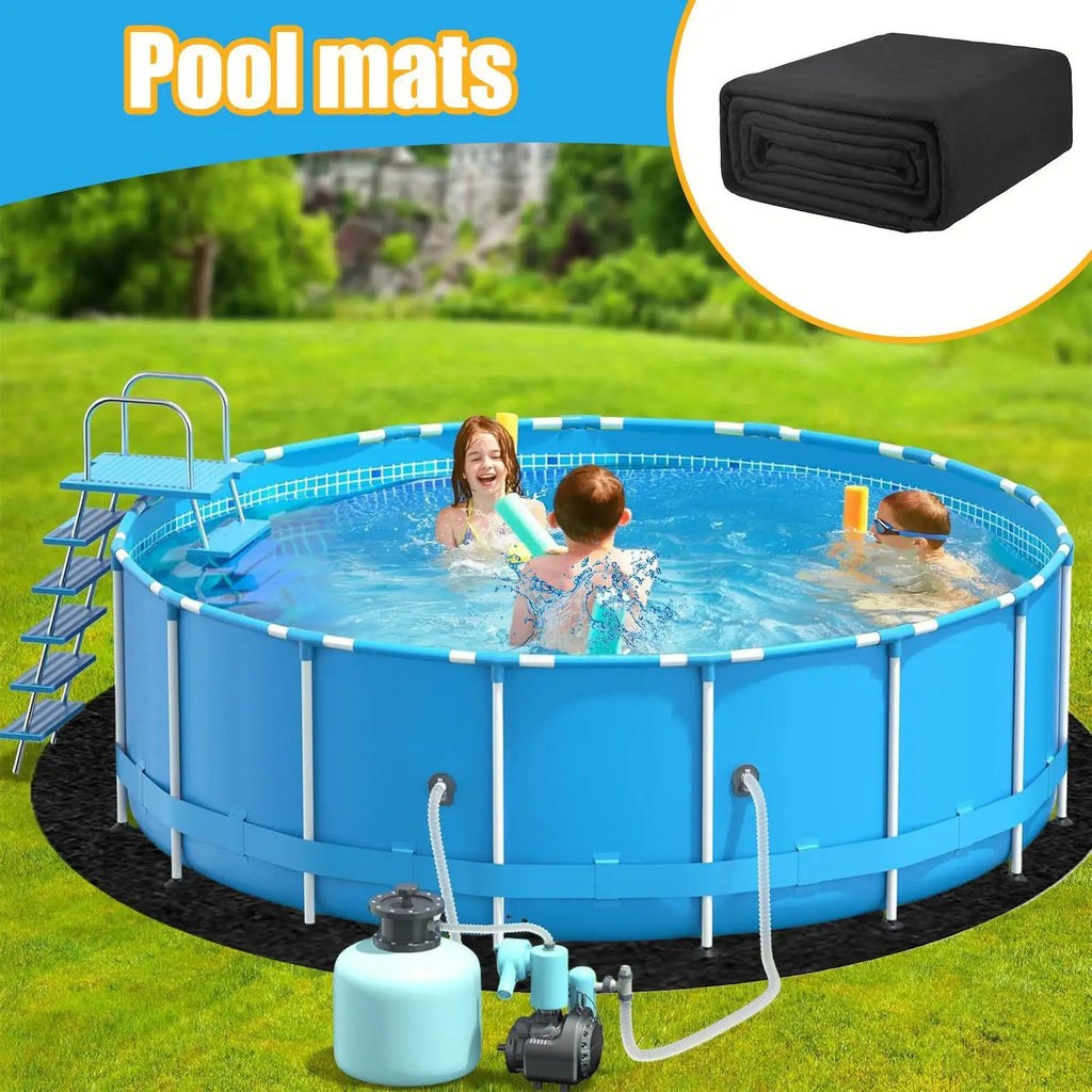 Round Pool Ground Pad Foldable Puncture-proof Protective Mat