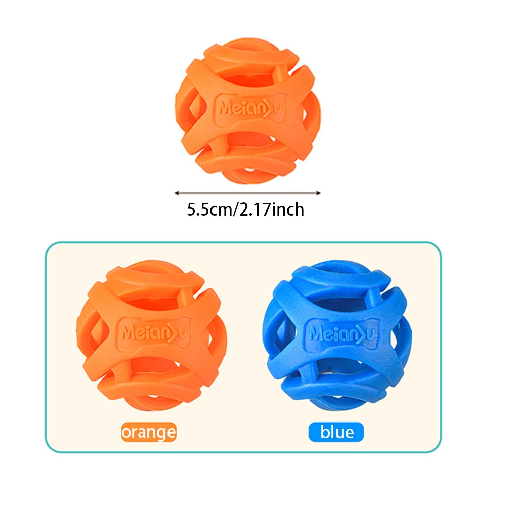 Durable Hollow Elastic Pet Dog Toys Ball Puppy Chew Teeth Cleaning Zpaxo