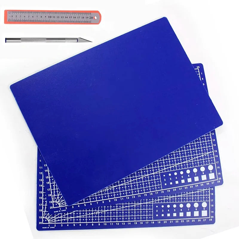 A3/A4/A5 Single-Sided Craft Cutting Mat Cutting Board Kit With Carving Knife Ruler For Artist Carving Tools Handmade Crafts DIY Zpaxo