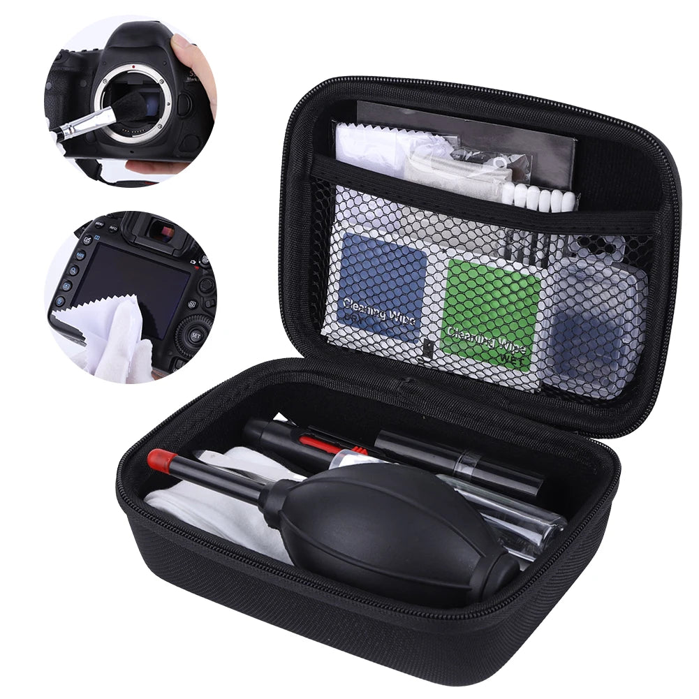 Professional Camera Cleaning Air Blower Swabs Cloth Brush Lens DSLR