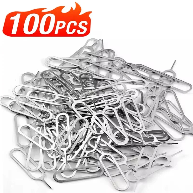 10/50/100Pcs Universal SIM Card Tray Opener Eject Needle Remover For iPhone Xiaomi Huawei Android Replacement Repair Supplies Zpaxo