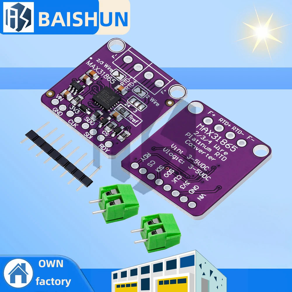3 3v 5v MAX31865 Platinum Resistance Temperature Detector Module RTD Zpaxo