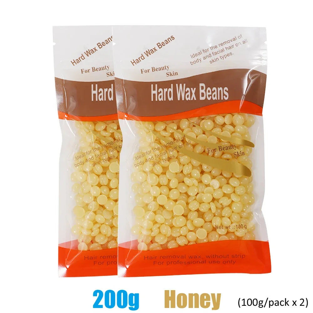 200ML Wax Heater Machine For Hair Removal Wax-Melting Pot Body Hair Remove With Packaging Box Waxing Kit Hair Removal Machine Zpaxo 200g-Honey
