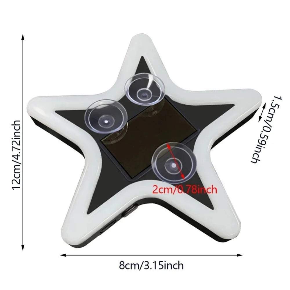 Solar Charging LED Car Window Lights Multiple Modes Sparkling Star Zpaxo