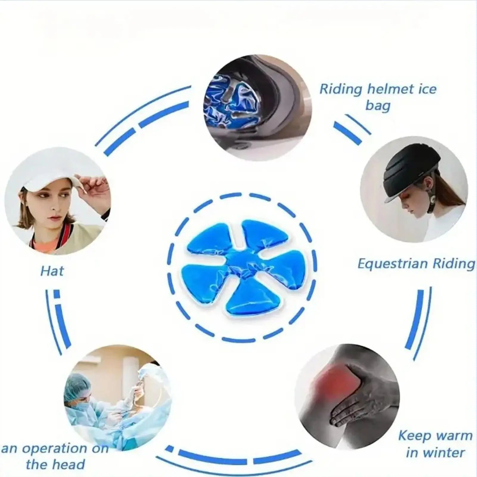Summer Sport Cooling Pad Helmets Universal Hat Insert Portable Heat