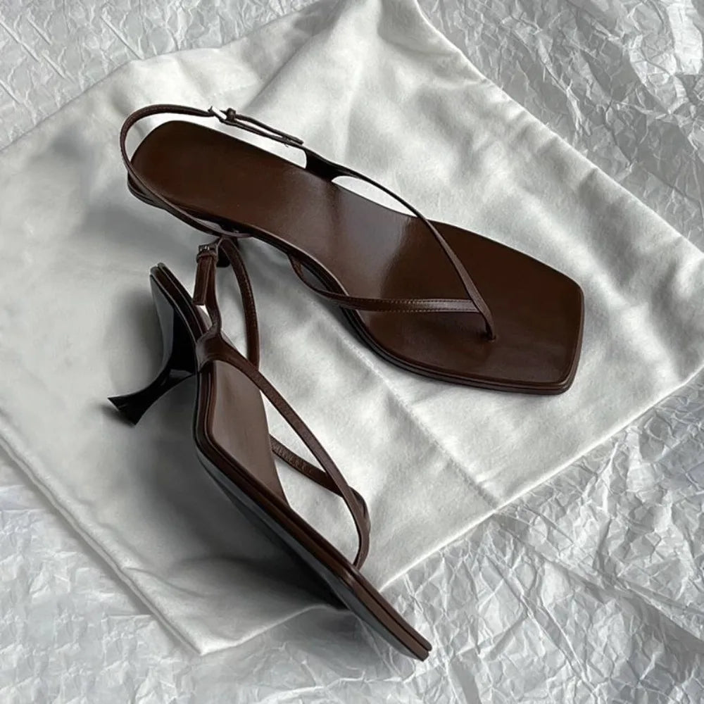 Summer High Heel Women Clip Toe Sandals Fashion Narrow Band Shoes Design Style Party Dress Sandalias Shoes Zpaxo