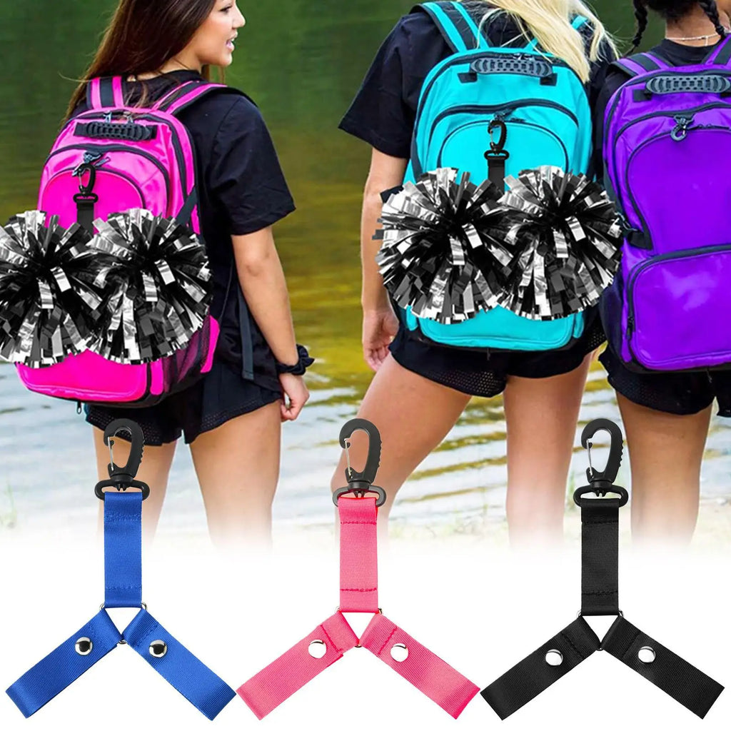 Pom Holder Cheer Bag Click Fastener Organizer Hanger Clip Dance