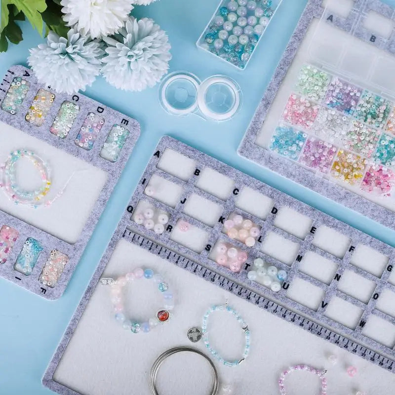 Felt Beading Mat Rectangle Bead Design Boards Centimeter Alphabetic Zpaxo