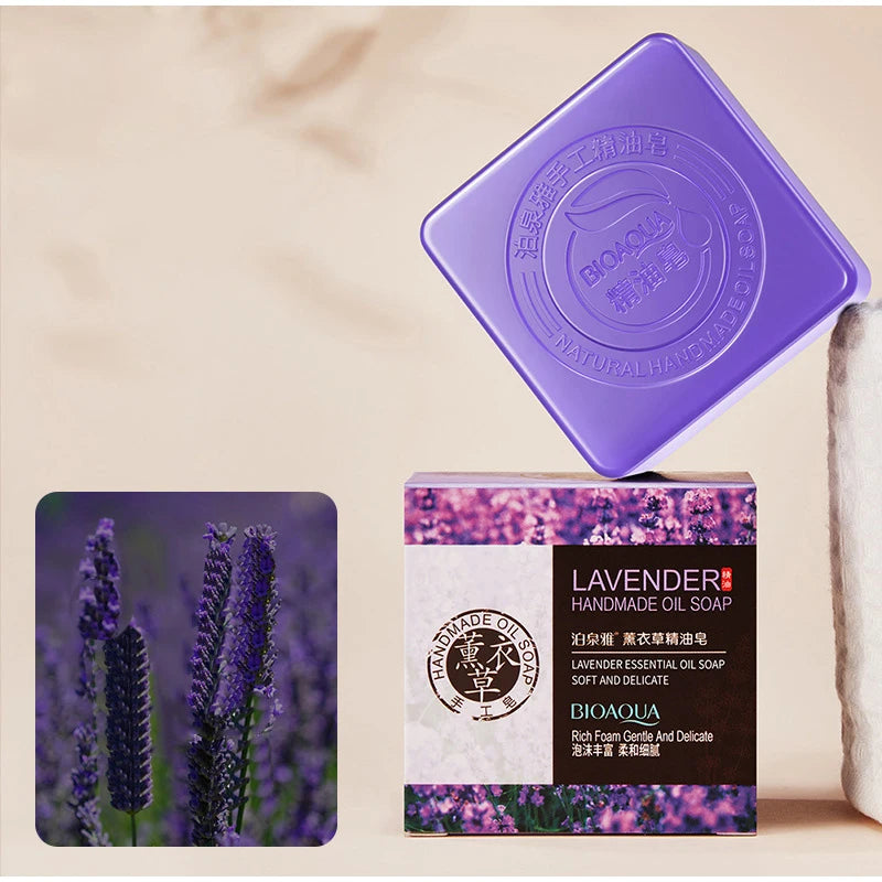 Bamboo Charcoal Handmade Soap – Deep Cleanse & Oil Control Charcoal Cleansing Soap Zpaxo Lavender soap