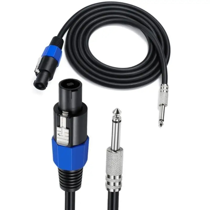 652F Speaker Cable Speakon Male to 6.35mm 1/4" Male TS Speaker Cable Speak-on to 1/4 6.5mm TS Plug Zpaxo