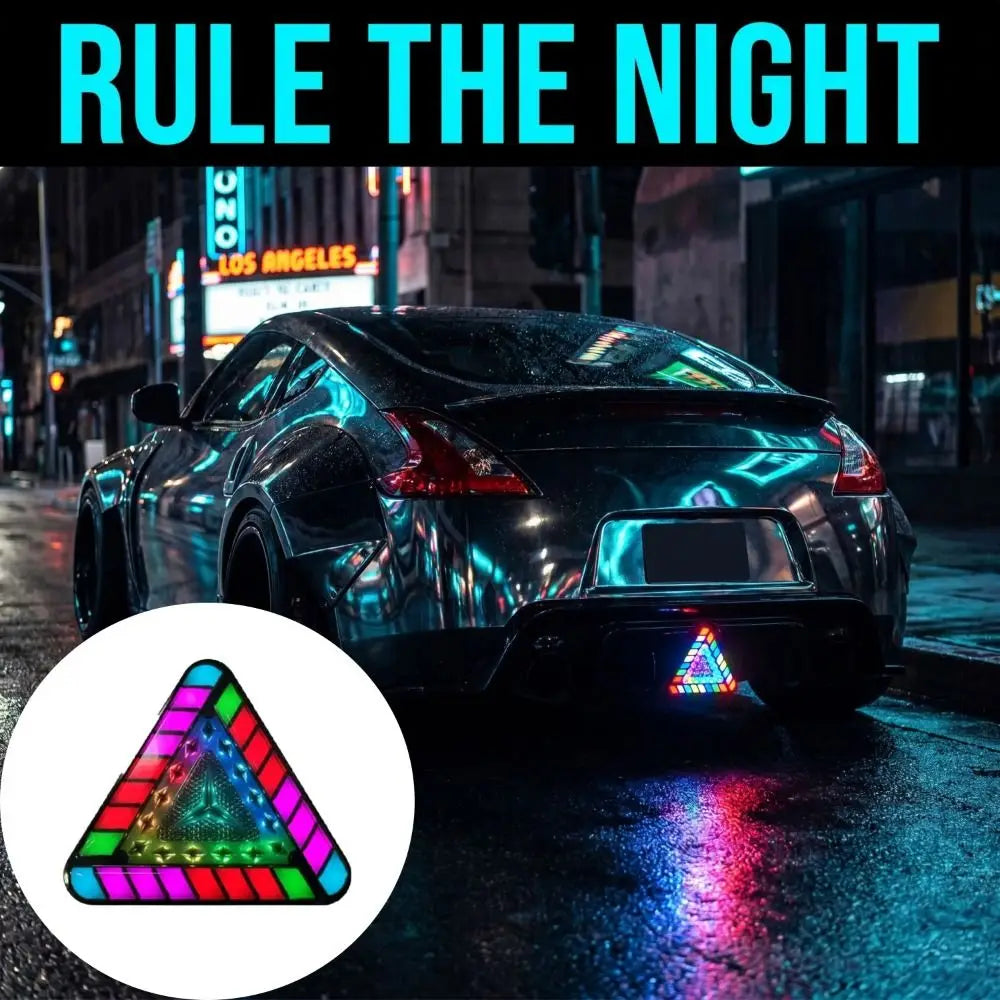 Strobe RGB Brake Lights High-brightness Tricolor Triangular LED Zpaxo