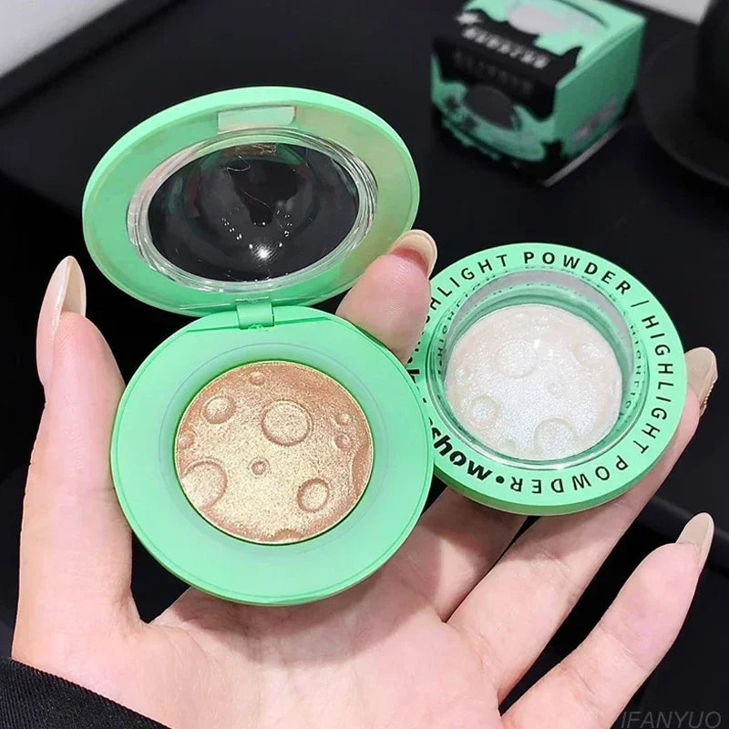 1pcs Planet Highlighter Powder Shiny Gradient High-gloss Powder Face Contour Brightening Long Lasting Highlight Glitter Makeup Zpaxo