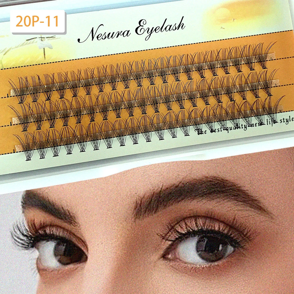 Cluster Eyelashes Kit Five Styles Available Single Eyelashes Clustered Simulation Natural DIY Eyelashes Thickness and Length Zpaxo