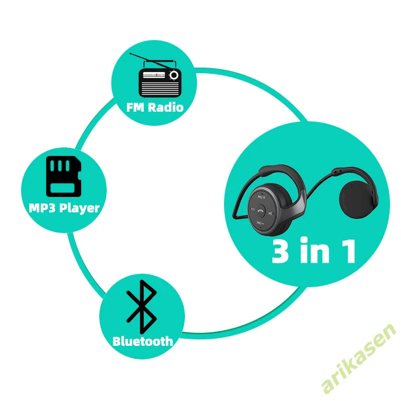 AX698 Sports Bluetooth Earphone MP3 Player Ear Comfortable Fone