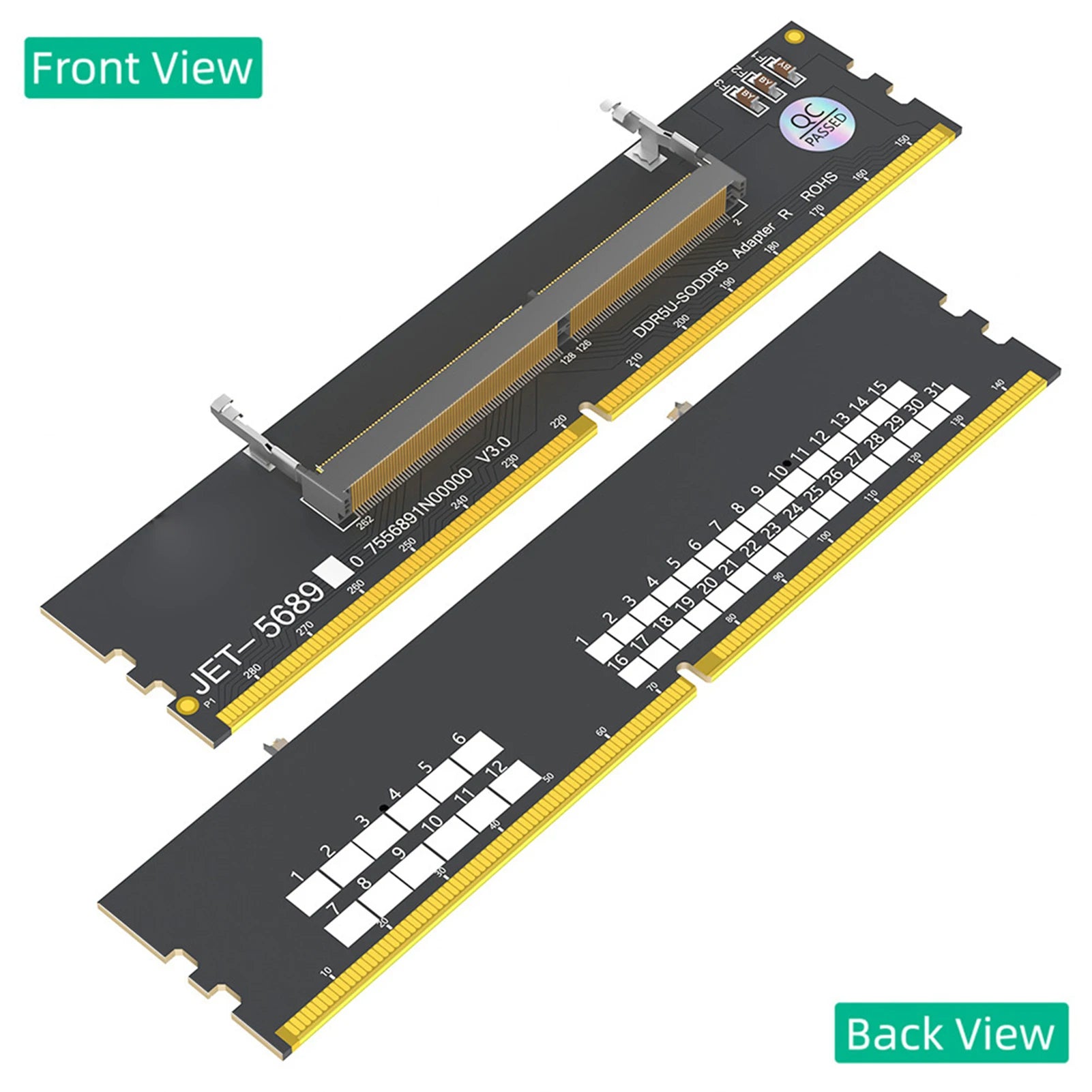 DDR5 U-DIMM SO RVS Adapter Card Laptop Desktop Memory Converter