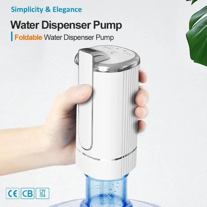 Water Dispensers Foldable Water Bottle Pump Automatic Dispenser Pump Button Control Portable Electric Water Dispenser for Home Zpaxo