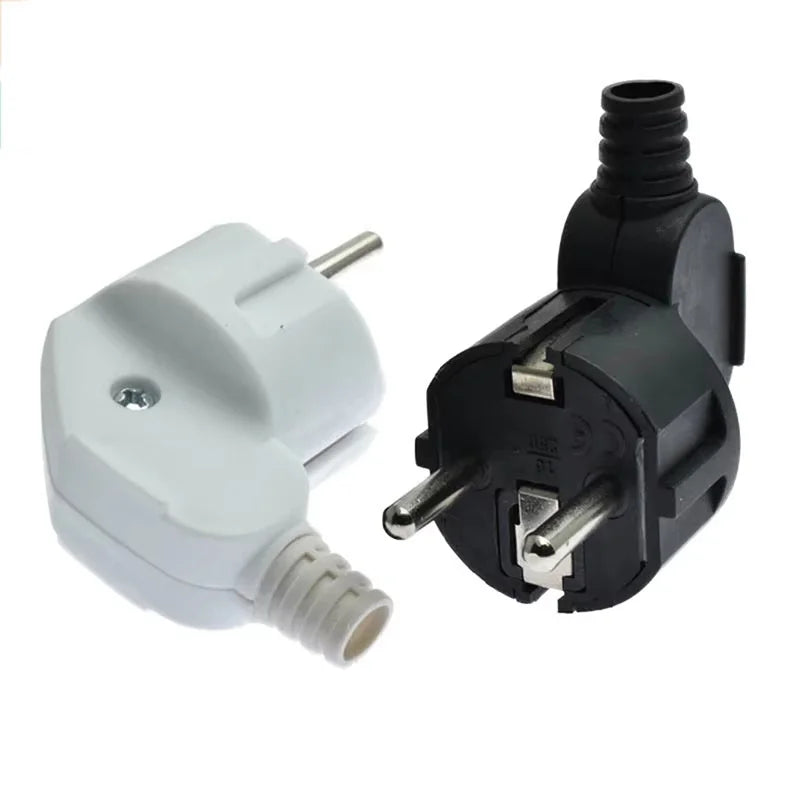 4.8mm EU Plug Male Replacement Adapter Connector Outlets Rewireable 250V 16A Connector Electeic Socket For Power Extension Cable Zpaxo