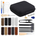 Leather Upholstery Repair Sewing Kit with Waxed Thread Sewing Needles Awls for Shoes Sofa Carpet Repair Zpaxo Leather tool set