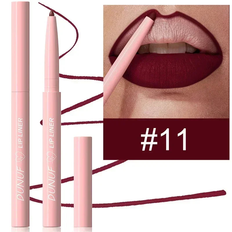 Waterproof Matte Lipliner Pencil Red Contour Tint Lipstick Long Zpaxo 11