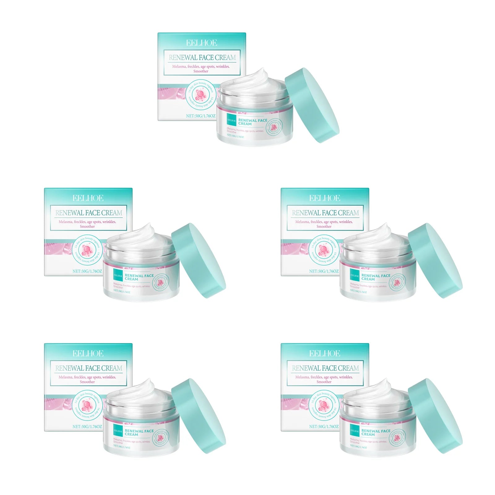 Eelhoe Collagen Firming Cream – Reduce Dark Spots & Brighten Firming Face Cream Zpaxo 5 x 50g Boxed